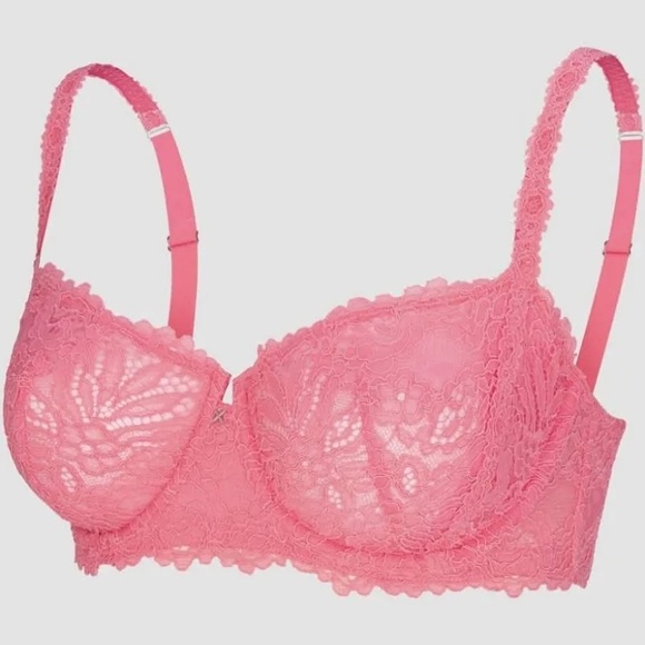 Savage X Fenty Other - 34D Savage x Fenty Romantic Corded Lace Unlined Baconette Bra in Acacia Pink